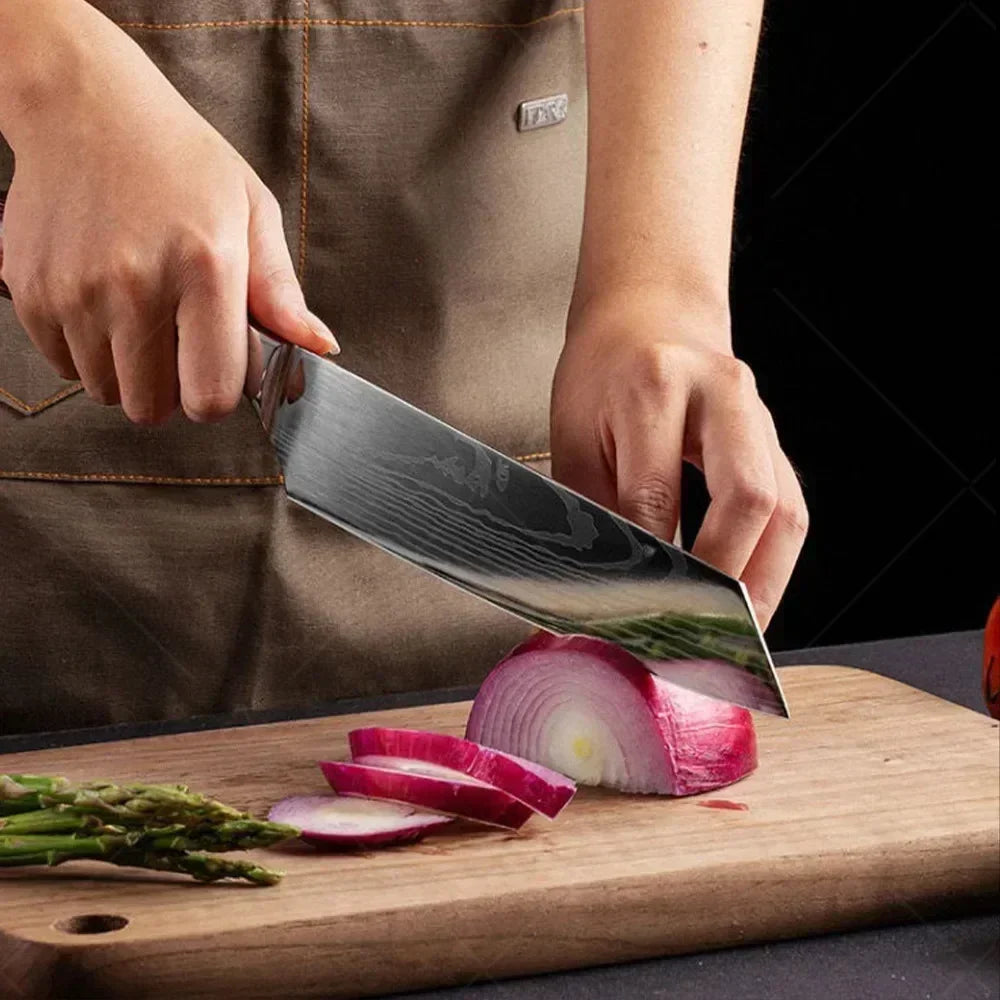 Conjunto de Facas Profissionais Damascus Chef’s Knife
