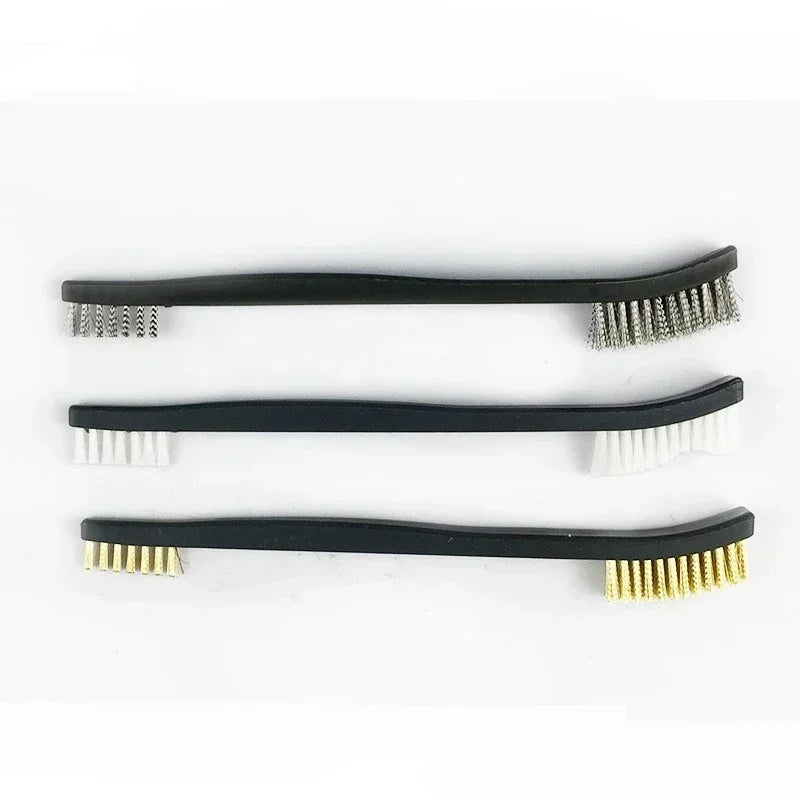 Cleaning Tool Double-end Steel Wire Brush & Nylon Pick Set Universal Hunting Gun Cleaning Kit Tactical Rifle Gu