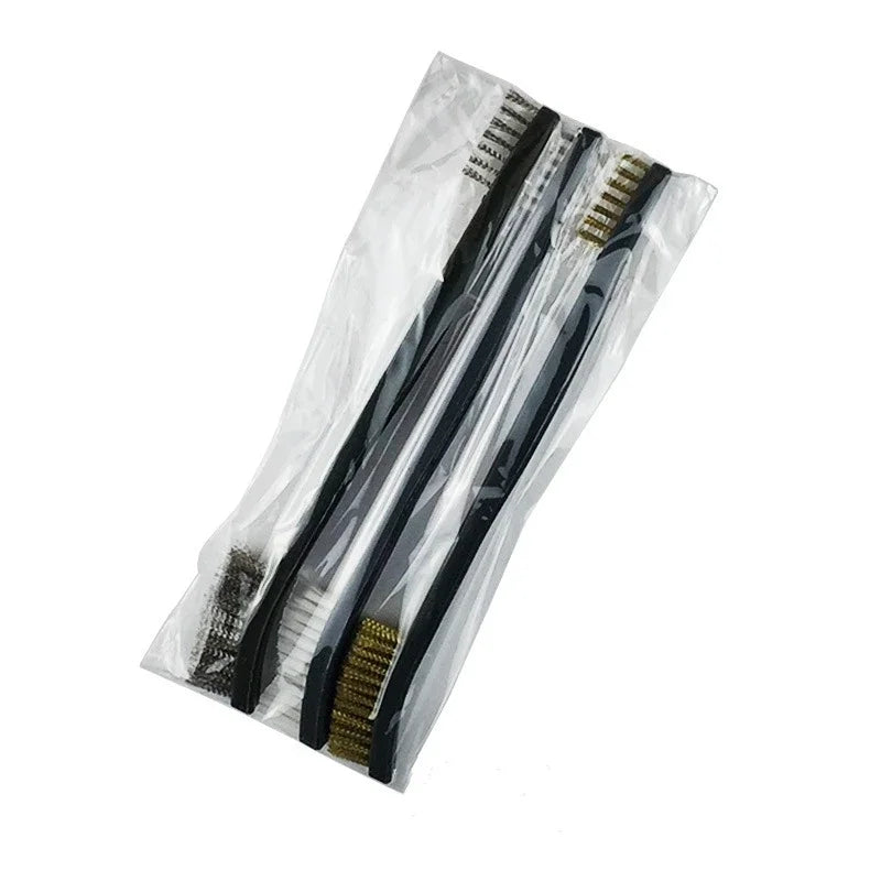 Cleaning Tool Double-end Steel Wire Brush & Nylon Pick Set Universal Hunting Gun Cleaning Kit Tactical Rifle Gu