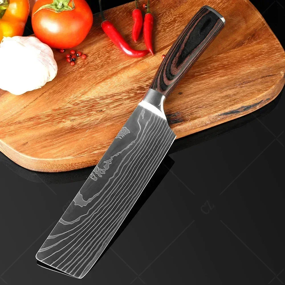 Conjunto de Facas Profissionais Damascus Chef’s Knife