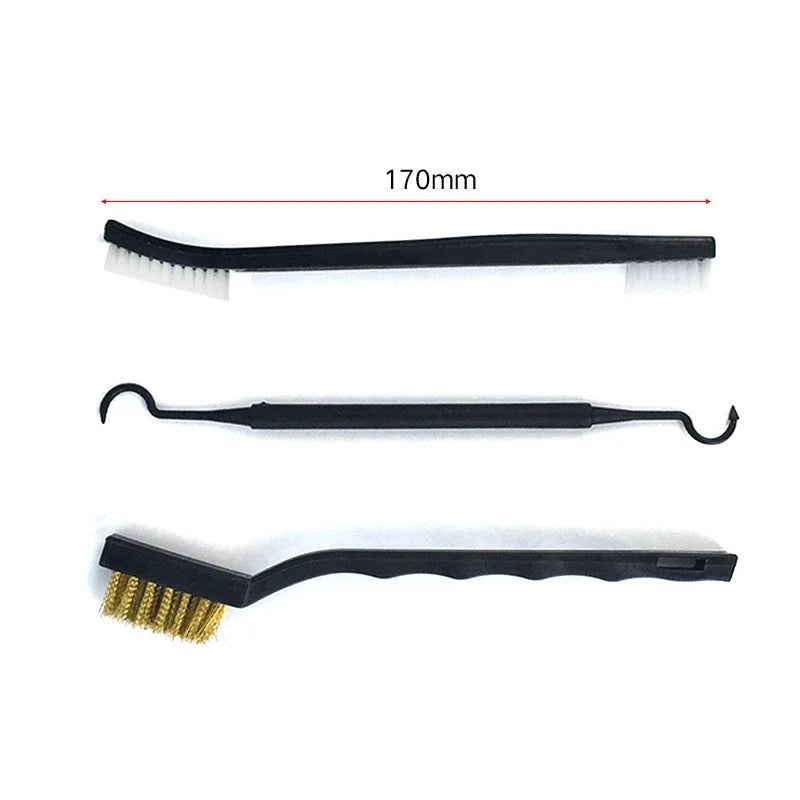Cleaning Tool Double-end Steel Wire Brush & Nylon Pick Set Universal Hunting Gun Cleaning Kit Tactical Rifle Gu