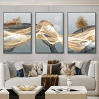 Conjunto com 3 Quadros Decorativos Estilo Nórdico Luxuoso