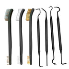 Cleaning Tool Double-end Steel Wire Brush & Nylon Pick Set Universal Hunting Gun Cleaning Kit Tactical Rifle Gu