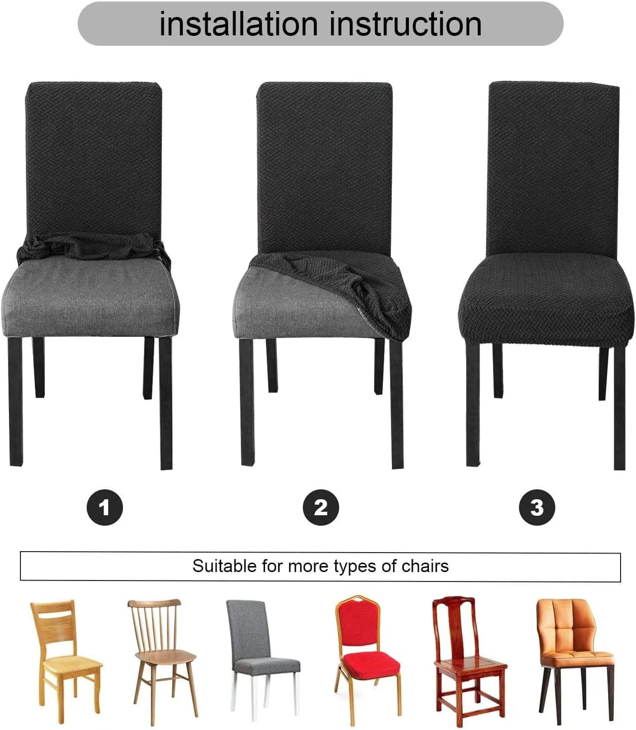 Elastic Cover For Chair Universal Size Cheap Chair Cover Big Elastic House Seat Seatch Room Chairs Covers For Home Dining
