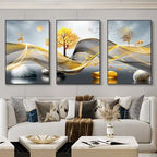 Conjunto com 3 Quadros Decorativos Estilo Nórdico Luxuoso