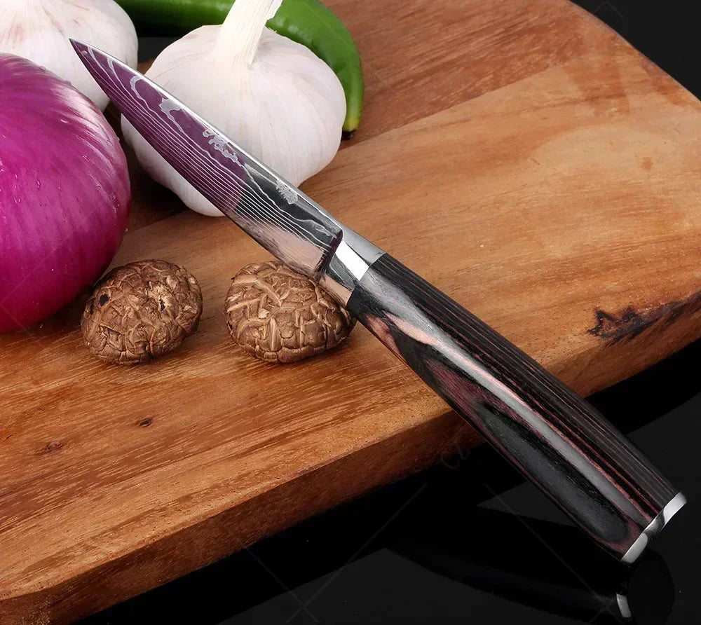 Conjunto de Facas Profissionais Damascus Chef’s Knife