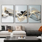 Conjunto com 3 Quadros Decorativos Estilo Nórdico Luxuoso
