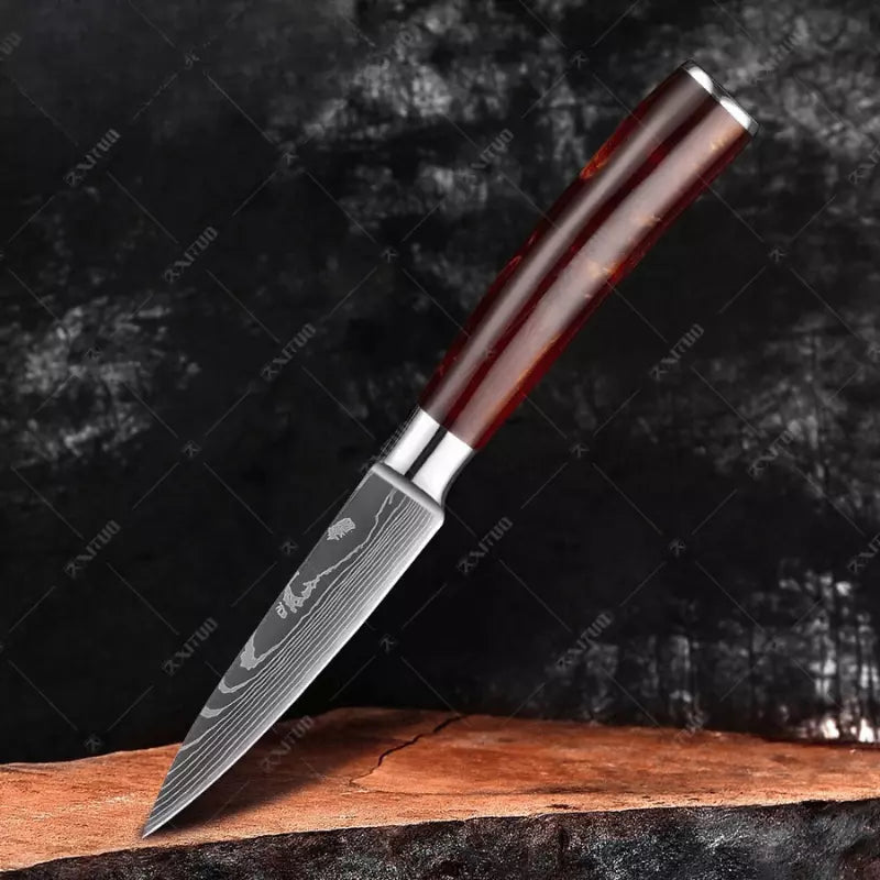 Conjunto de Facas Profissionais Damascus Chef’s Knife