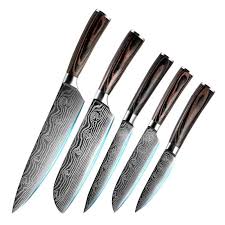 Conjunto de Facas Profissionais Damascus Chef’s Knife