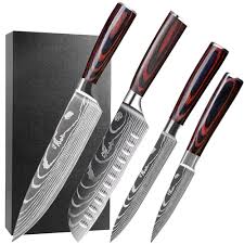 Conjunto de Facas Profissionais Damascus Chef’s Knife